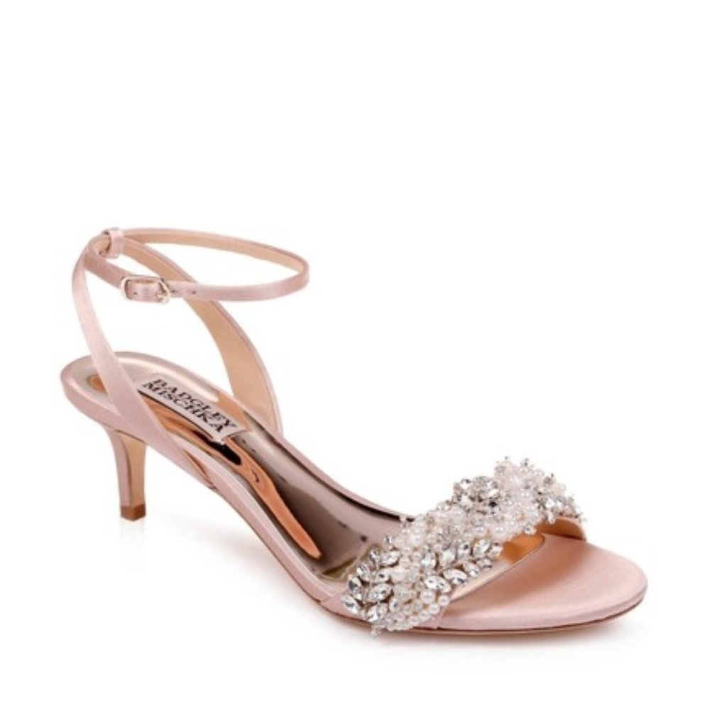 Badgley Mischka Fiona Sandal, Blush 9.5